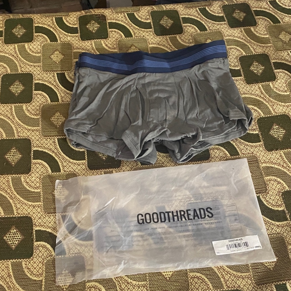 Goodthreads Men’s Boxer Briefs 3-Pack Gray/Blue – Size XS